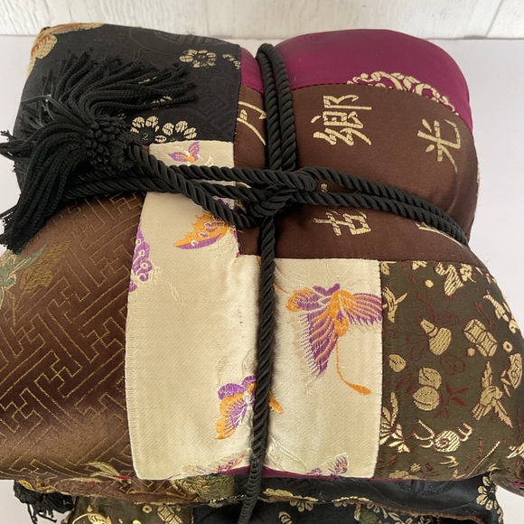 Pier 1 set of Three Ornate Satin Asian Accent Pillows NWT - Picture 14 of 16